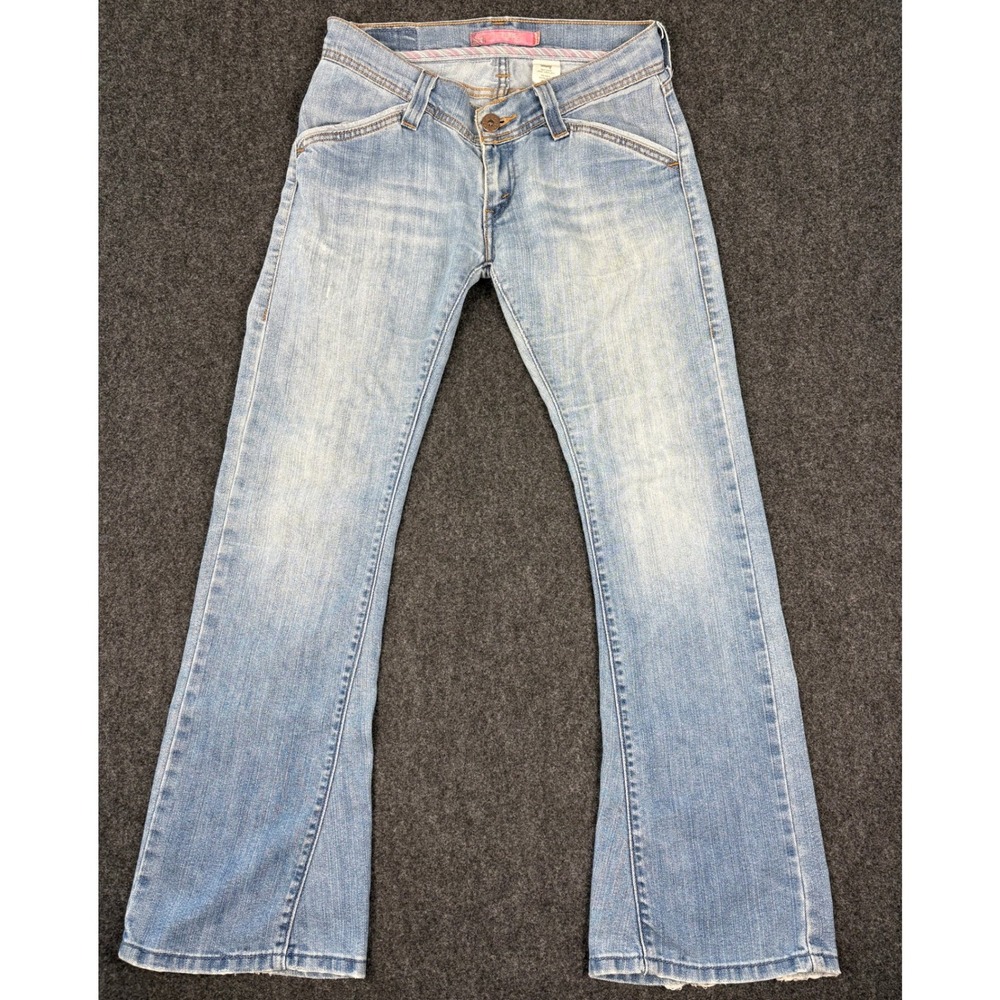 Levi's Womens Low Rise Flare Jeans Light Wash Stretch Denim Size 7M Y2K - Picture 1 of 10